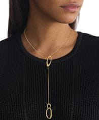 Calvin Klein Skulpturalna 35000442 Dolga variabilna pozlačena ogrlica