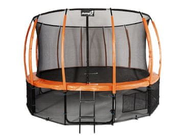 Greatstore Jumpi 487cm/16FT Maxy Comfort Plus oranžni vrtni trampolin z notranjo mrežo