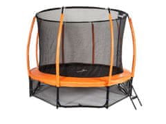 Greatstore Jumpi 374cm/12FT Maxy Comfort Plus oranžni vrtni trampolin z notranjo mrežo