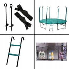 Greatstore Jumpi 487cm/16FT Maxy Comfort Modri vrtni trampolin z notranjo mrežo