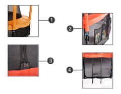 Jumpi 252cm/8FT Maxy Comfort Plus Orange vrtni trampolin z notranjo mrežo