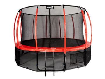 Greatstore Jumpi 435cm/14FT Maxy Comfort Plus rdeči vrtni trampolin z notranjo mrežo
