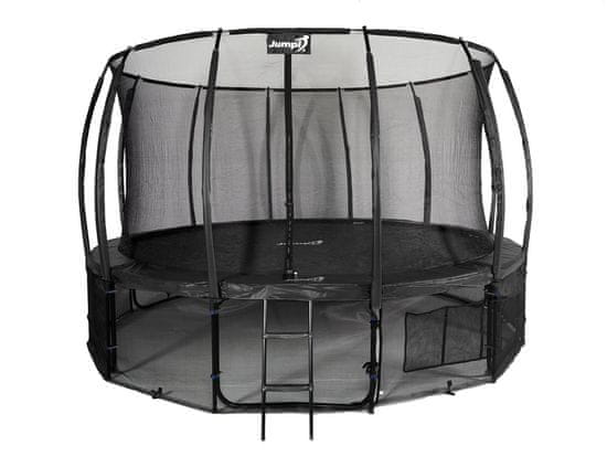 Greatstore Jumpi 435cm/14FT Maxy Comfort Plus črni vrtni trampolin z notranjo mrežo