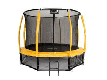 Greatstore Jumpi 312cm/10FT Maxy Comfort Plus Rumeni vrtni trampolin z notranjo mrežo