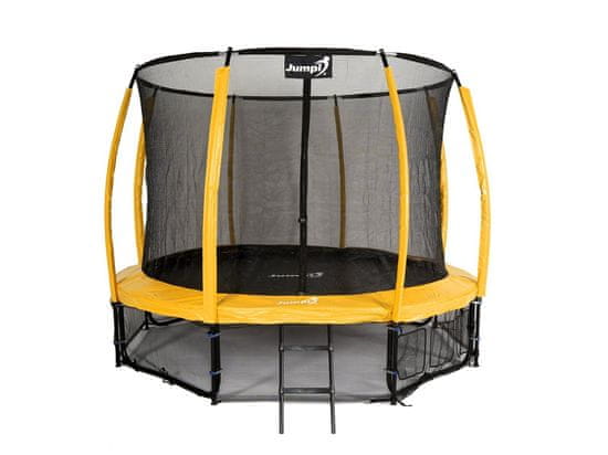 Greatstore Jumpi 374cm/12FT Maxy Comfort Plus Rumeni vrtni trampolin z notranjo mrežo