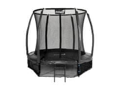 Jumpi 252cm/8FT Maxy Comfort Plus BLACK Vrtni trampolin z notranjo mrežo