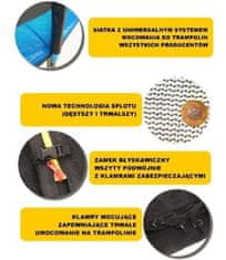 Greatstore Trampolin zunanja mreža 12ft/374cm 180cm za 8 drogov