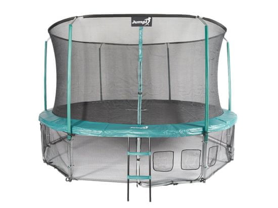 Jumpi 435cm/14FT Maxy Comfort Zeleni vrtni trampolin z notranjo mrežo
