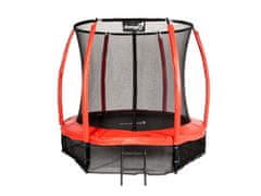 Jumpi 252cm/8FT Maxy Comfort Plus rdeči vrtni trampolin z notranjo mrežo