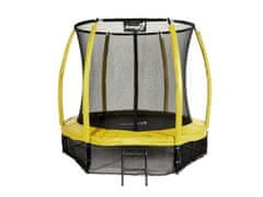 Jumpi 252cm/8FT Maxy Comfort Plus Rumeni vrtni trampolin z notranjo mrežo