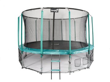 Greatstore Jumpi 487cm/16FT Maxy Comfort Zeleni vrtni trampolin z notranjo mrežo