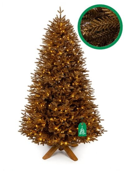 Božično drevo Gold Edition smreka LED 180 cm