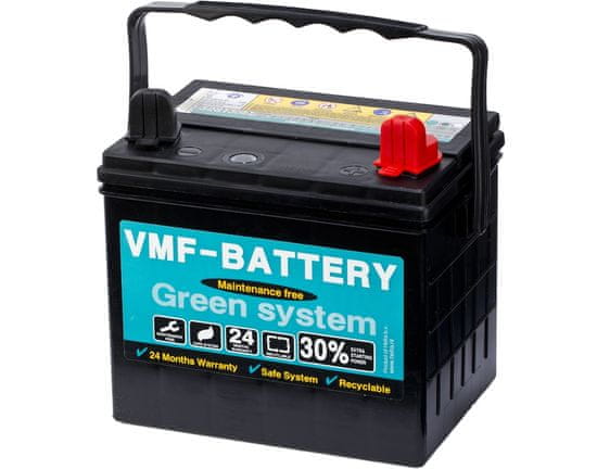 VMF U1R svinčen akumulator za kosilnice U1R • 12V 28Ah • DDXŠXV: 205x132x159/186