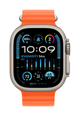 Apple Watch Ultra 2 GPS+Cellular pametna ura, 49 mm, ohišje Titanium, pašček Orange Ocean (MREH3BS/A)