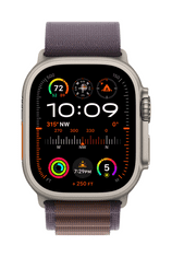 Apple Watch Ultra 2 GPS+Cellular pametna ura, 49 mm, ohišje Titanium, pašček Indigo Alpine Loop Large (MREW3BS/A)