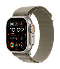 Apple Watch Ultra 2 GPS+Cellular pametna ura, 49 mm, ohišje Titanium, pašček Olive Alpine Loop Large (MRF03BS/A)