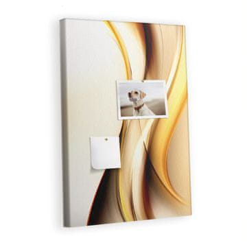 tulup.si Plutovinasta tabla Abstrakcija zlatih valov Lesene zatiči