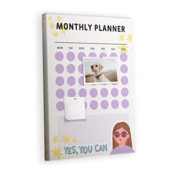 tulup.si Plošča iz plute Mesečni načrtovalec Barvne zatiči