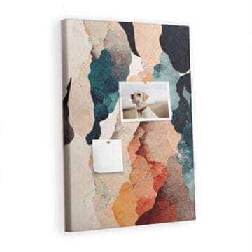 tulup.si Plošča iz plute Krajinska abstrakcija Lesene zatiči