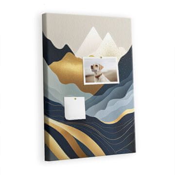 tulup.si Plošča iz plute Abstrakcija gora Kovinski zatiči