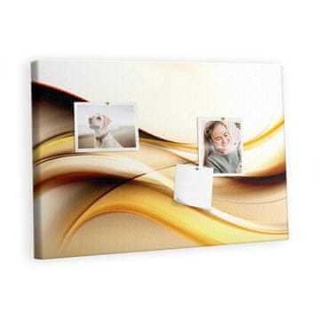 tulup.si Plošča iz plute Valovna abstrakcija Lesene zatiči