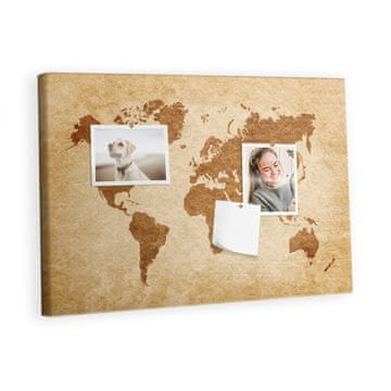 tulup.si Plošča iz plute Zemljevid starega sloga Lesene zatiči