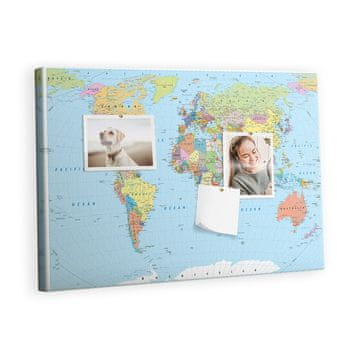 tulup.si Plošča iz plute Podroben zemljevid Barvne zatiči