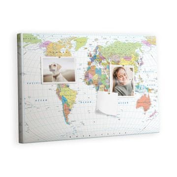 tulup.si Plošča iz plute Politični zemljevid Kovinski zatiči