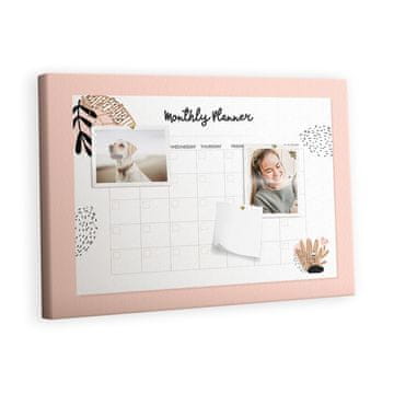 tulup.si Plošča iz plute Planer s cvetjem Barvne zatiči