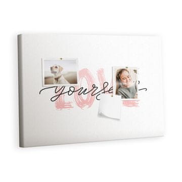 tulup.si Plutovinasta tabla Napis se ljubiš Kovinski zatiči