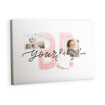 tulup.si Plutovinasta tabla Napis bodite sami Kovinski zatiči