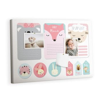 tulup.si Plutovinasta tabla Srečni zavihki Kovinski zatiči