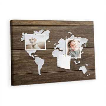 tulup.si Plutovinasta tabla Svet na deskah Kovinski zatiči