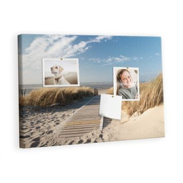 tulup.si Plošča iz plute Pogled na plažo Barvne zatiči