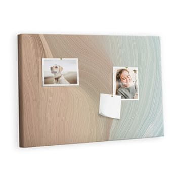 tulup.si Plošča iz plute Valovna abstrakcija Lesene zatiči