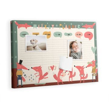 tulup.si Plutovinasta tabla Načrtovalec za otroke Barvne zatiči