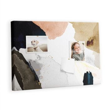 tulup.si Plutovinasta tabla Abstrakcija madežev Kovinski zatiči