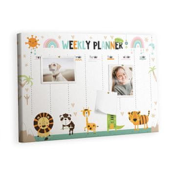 tulup.si Plutovinasta tabla Načrtovalec z živalmi Barvne zatiči