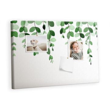 tulup.si Plošča iz plute Rastlinske liste Kovinski zatiči