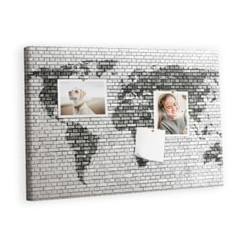 tulup.si Slika na pluti Wall of bricks world Lesene zatiči
