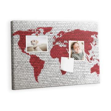 tulup.si Slika na pluti Wall of bricks world Barvne zatiči