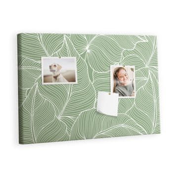 tulup.si Plošča iz plute Listi vzorca natura Barvne zatiči