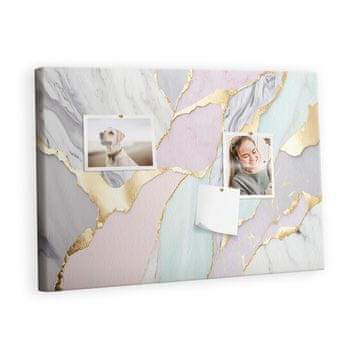 tulup.si Plošča iz plute Marmornat vzorec Kovinski zatiči