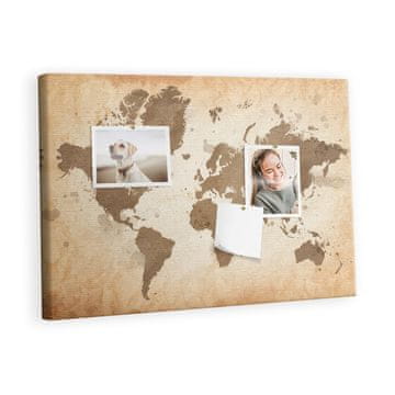 tulup.si Plošča iz plute Pobarvan zemljevid Barvne zatiči