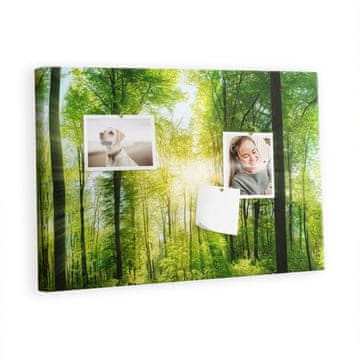 tulup.si Plošča iz plute Gozdna drevesa natura Kovinski zatiči