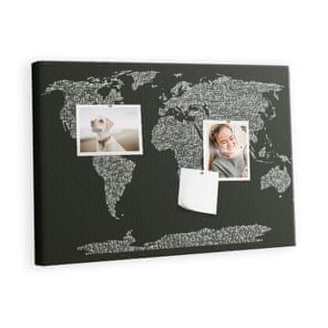 tulup.si Plošča iz plute Imena celin Lesene zatiči