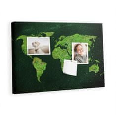 tulup.si Plošča iz plute Travnati zemljevid 120x80 cm Barvne zatiči