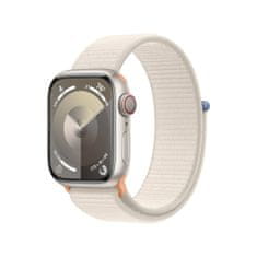 Apple Watch Series 9 pametna ura, 41 mm, aluminijasto ohišje, pašček Sport Loop, Starlight (MR8V3QH/A)