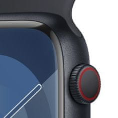 Apple Watch Series 9 pametna ura, GPS, 45 mm, aluminijasto ohišje, pašček Sport Loop, Midnight (MR9C3QH/A)