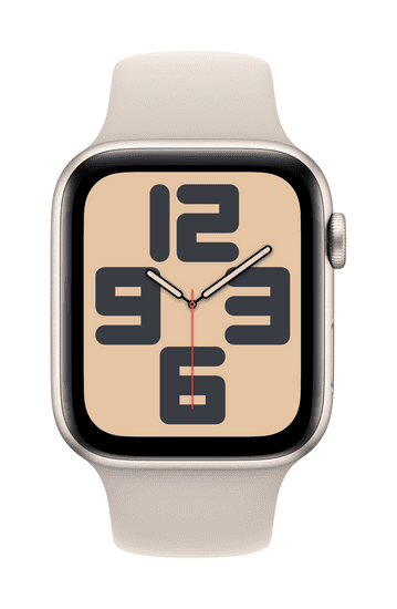 Apple Watch SE pametna ura, 44 mm, GPS, športni pašček M/L, Starlight
